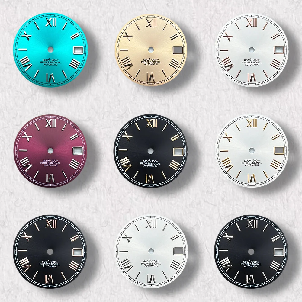 

High quality 28.5mm S logo suitable for NH35/NH36/4R/7S Japanese automatic movement Roman Sunshine watch modified dial
