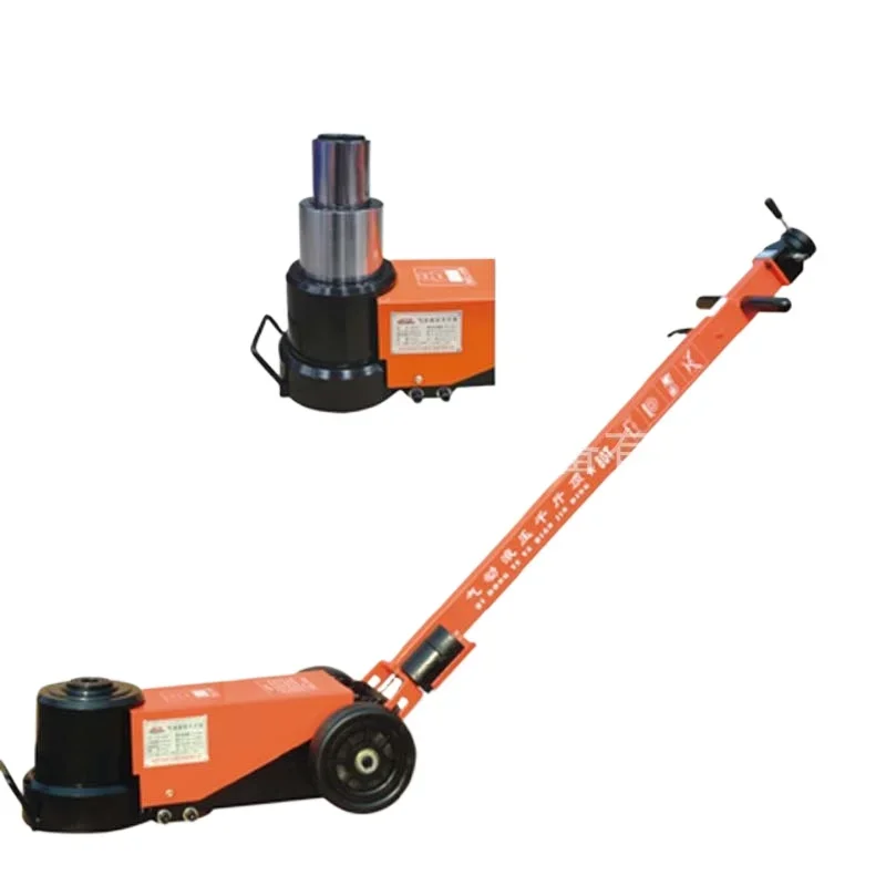 

90/45T pneumatic horizontal hydraulic jack cart can fold 90 tons pneumatic hydraulic jack short type
