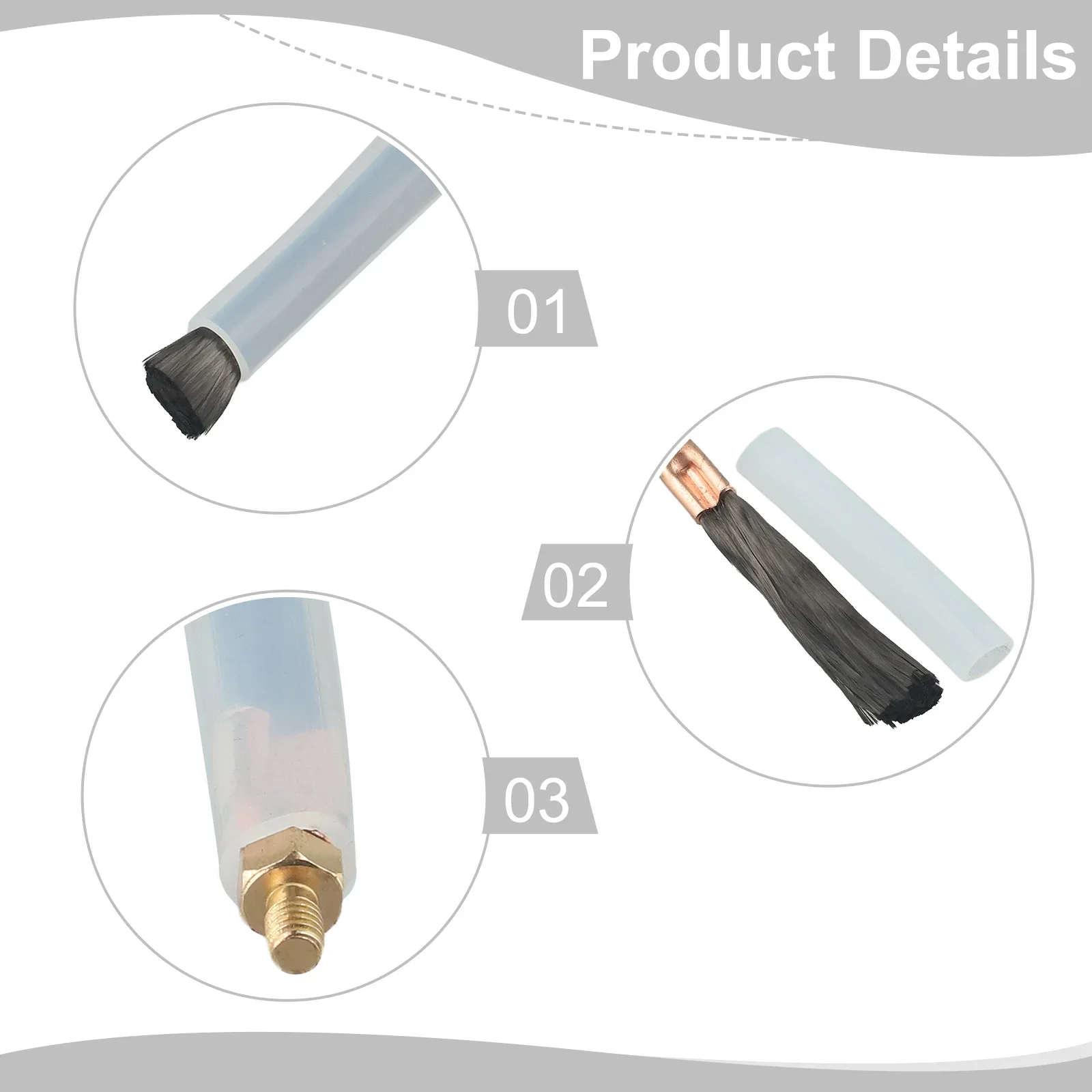Carbon Brush Head for Efficient Weld Cleaning of Stainless Steel Materials Used in for wig and for mig Welding Processes