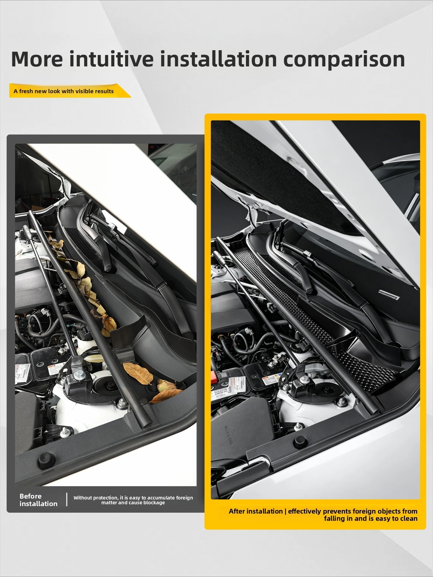 

Car Front Engine Compartment Protective Cover ABS Anti-clogging Protector Auto Modification Accessories For Toyota RAV4 2026
