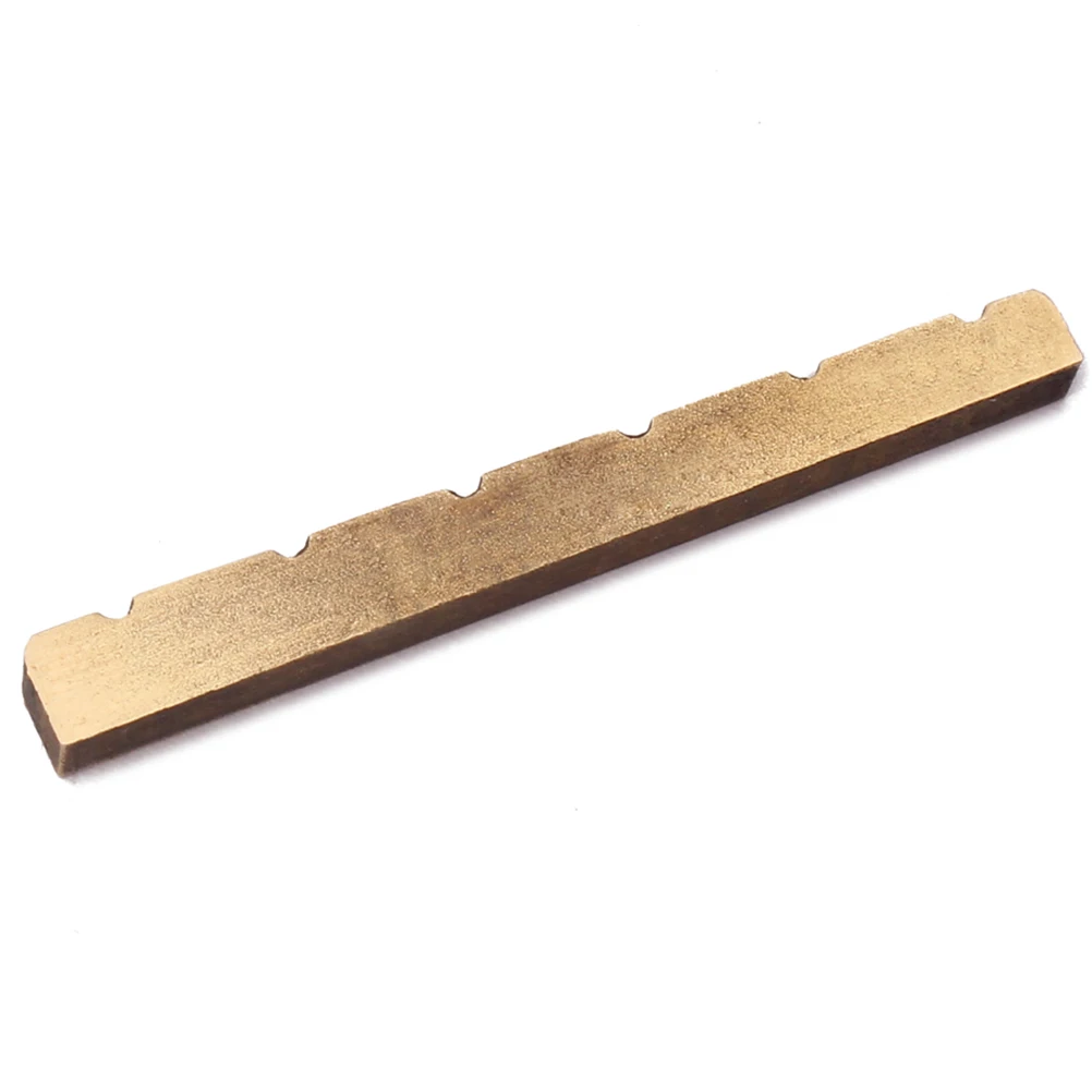 

Brass Nut 42Mm Slotted Replacement For 6-String Electric Bass Guitar Metal Parts Instrument Accessory Upgraded Nut Guitar