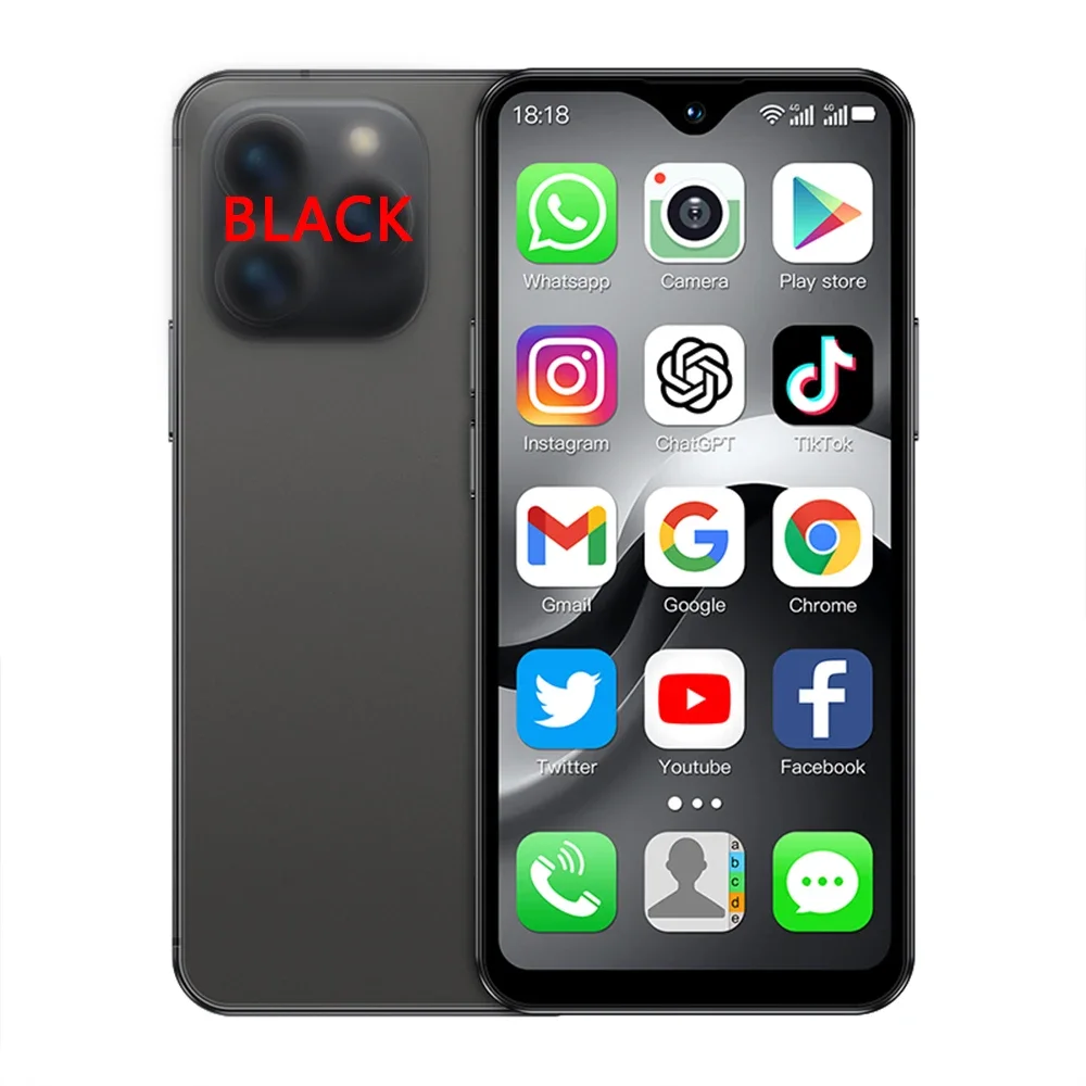 2026 SOYES F9 Max 4G Mini Smartphone 4.3“ Android12 Octa-Core 6GB + 128GB 2750mAh Type-C OTG Face ID WhatsApp BT Soepele ervaring