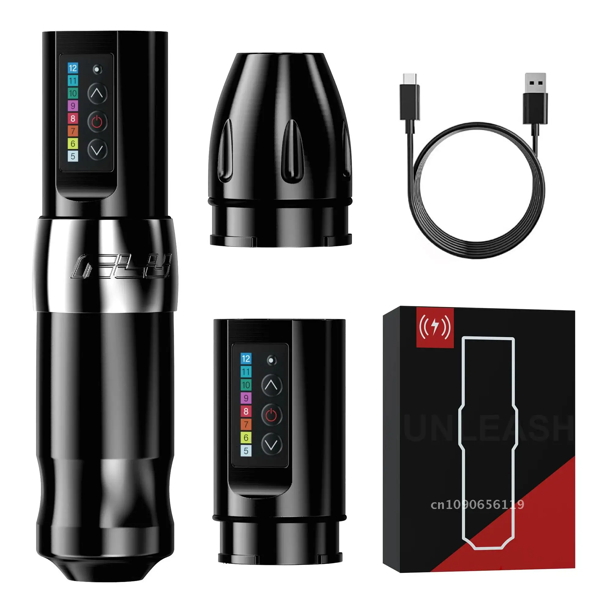 Flux Wireless Tattoo Machine Kit Strong Coreless Motor With Rca Interface Rotary Tattoo Pen For Tattoo Artist