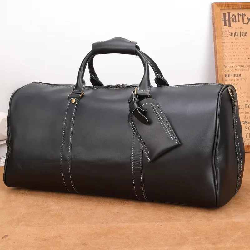 Hot-selling Leather Large Travel Bag Gym Duffel Bag with Zipper Seal Weekend Overnight Duffel Bag Travel