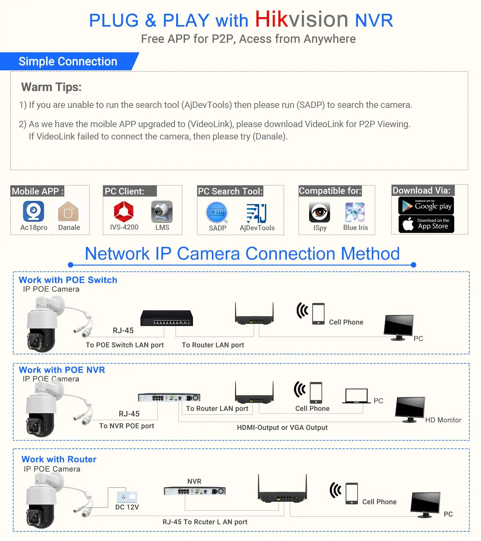 Imagem -06 - Câmera ip Hikvision-ptz Compatível com 4k 8mp Limpador Ptz Zoom 18x Áudio Bidirecional Rastreamento Automático Humano Poe Cctv Câmera de Rede de Vigilância