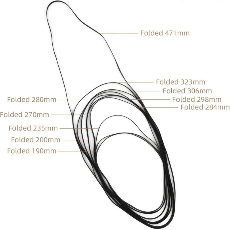 Substituição da correia da plataforma giratória, especificações diferentes, máquina fita cassete, gravador, substituição da