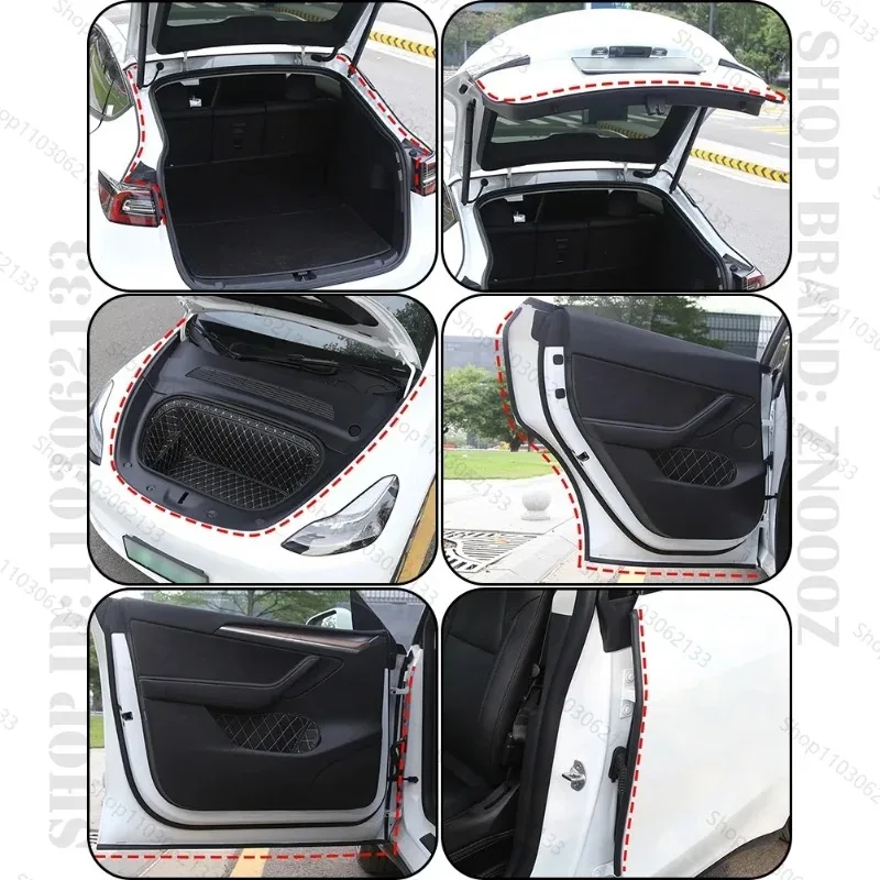 For Ford Explorer Car Door Seal Strip Rubber Double Layer Soundproof Dustproof Waterproof Door Weatherstrip 12PCS Set view 5