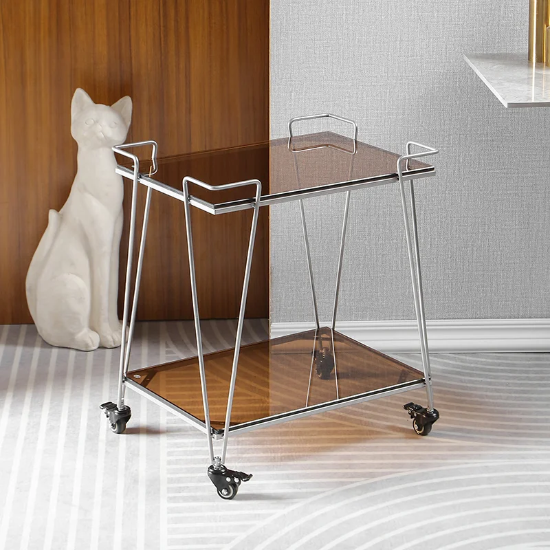 

Hospitality Bucket Hotel Handcart Spa Special Drinks Noiseless Stainless Hotel Handcart Moving Carrello Pulizie Beauty Furniture