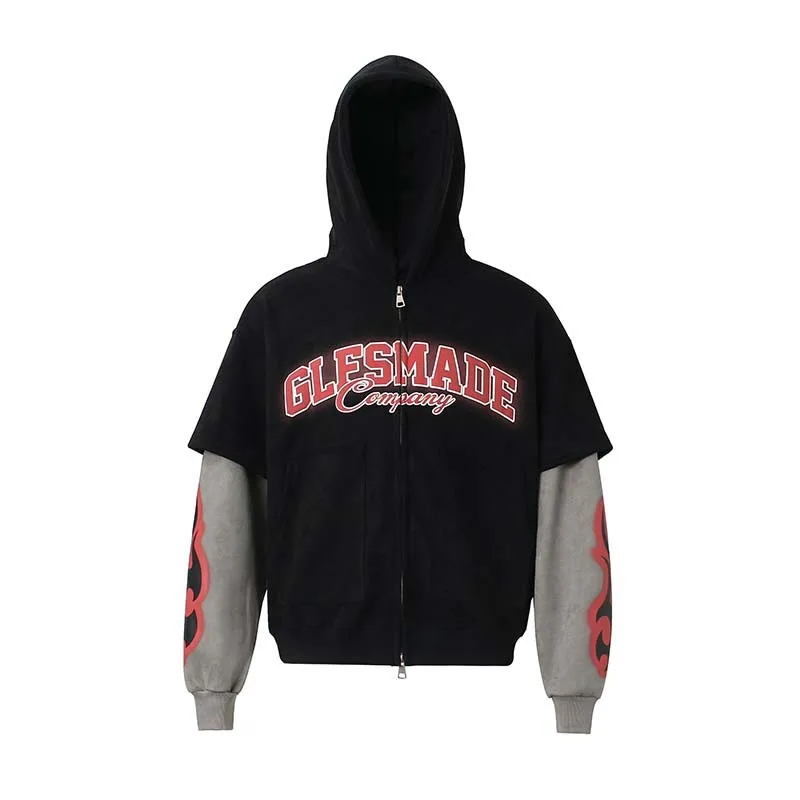 

Men's High Street Oversized Hip Hop Hoodies Fashion Streetwear Loose Fit Vibe Style Sweatshirt Hooded Cardigan Hoody Tops