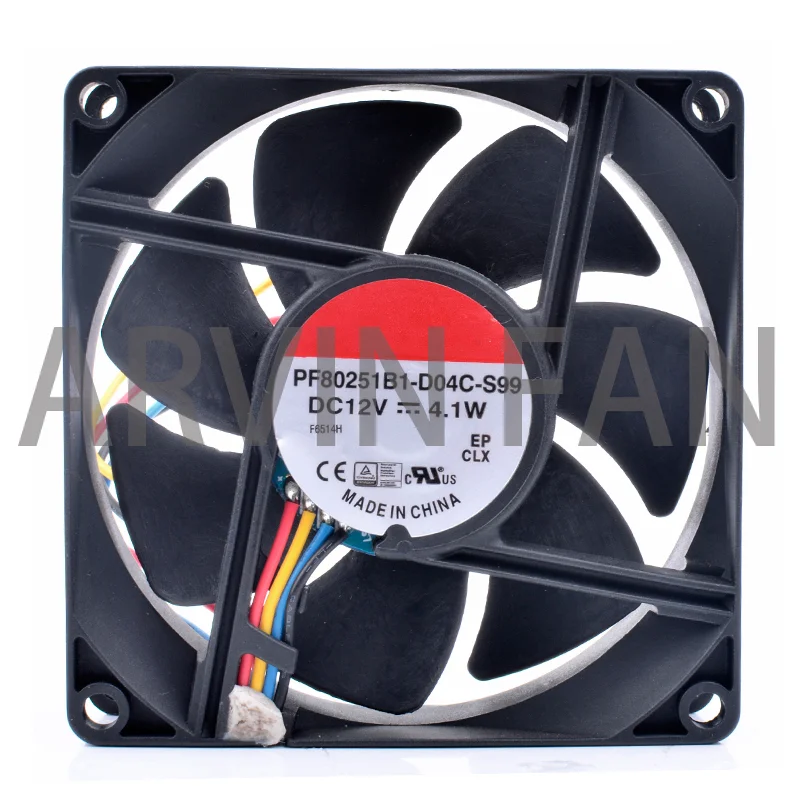 PF80251B1-D04C-S99 ventilador de refrigeración de CPU, chasis de servidor de 4 líneas, 8cm, 8025, 80x80x25mm, 12V, 4,1 W, Original, nuevo