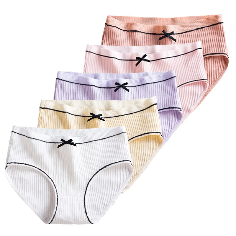 5 PCS/Lot Pregnant Women Panties Cotton Breathable Pregnancy Underwear Bow-tie Women Briefs Comfortable Maternity Intimates