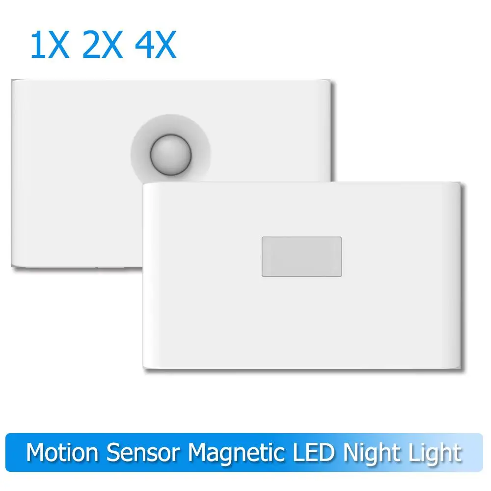 Motion Sensor Led Night Light Wireless Magnetic Smart Type-c Charging 2700k 0.2w 300amh Abs Warm Hallway Lights Corridor Bedroom