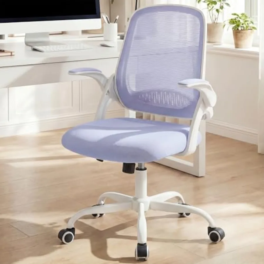 

Office Chair Computer Desk Chair Ergonomic Gaming Comfy Mesh with Flip-up Arms Lumbar Support Adjustable Height Rolling Wheels