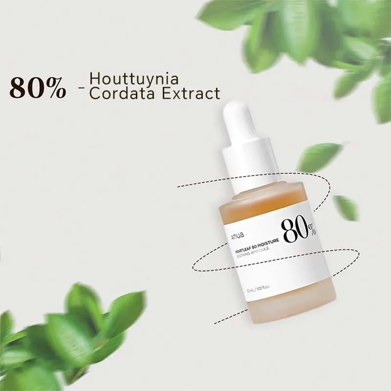 Anua Heart leaf Skincare 80 beruhigende Ampulle 30ml hoch konzentrierte haut beruhigende Serum feuchtigkeit spendende Panthenol beruhigende Behandlung