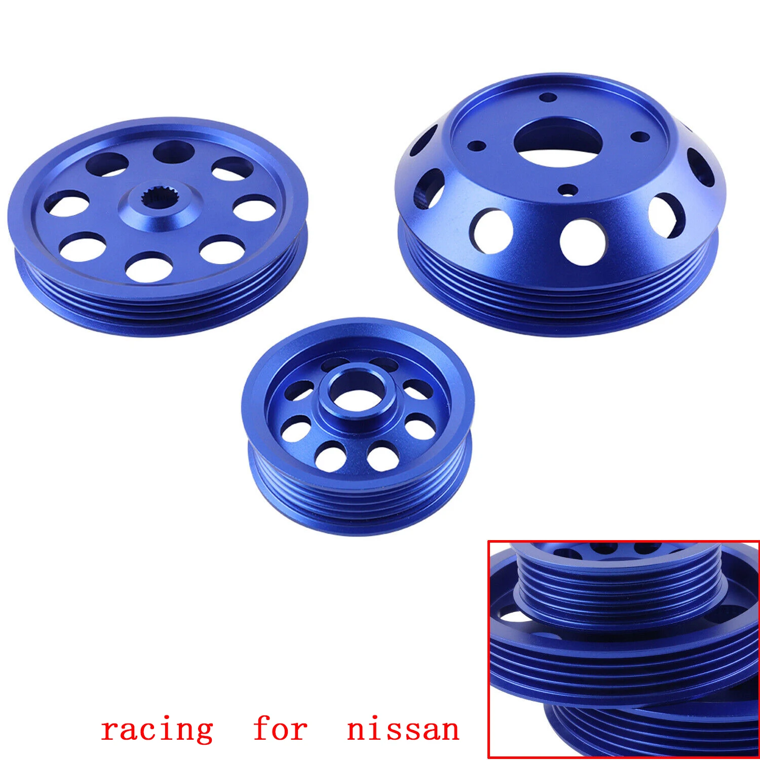 

Polea de Cigüeñal Ligera para Nissan 240SX S14 S15 SR20 de Carreras, 1989-1998