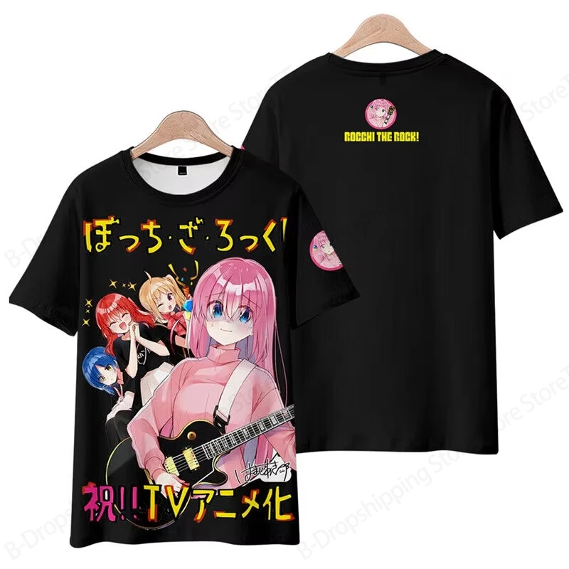 Anime Manga Bocchi The Rock 3d Print Tshirt Men Women Fashion O-neck Short Sleeve T-shirt Cosplay Tops Tees New Girls Clothing