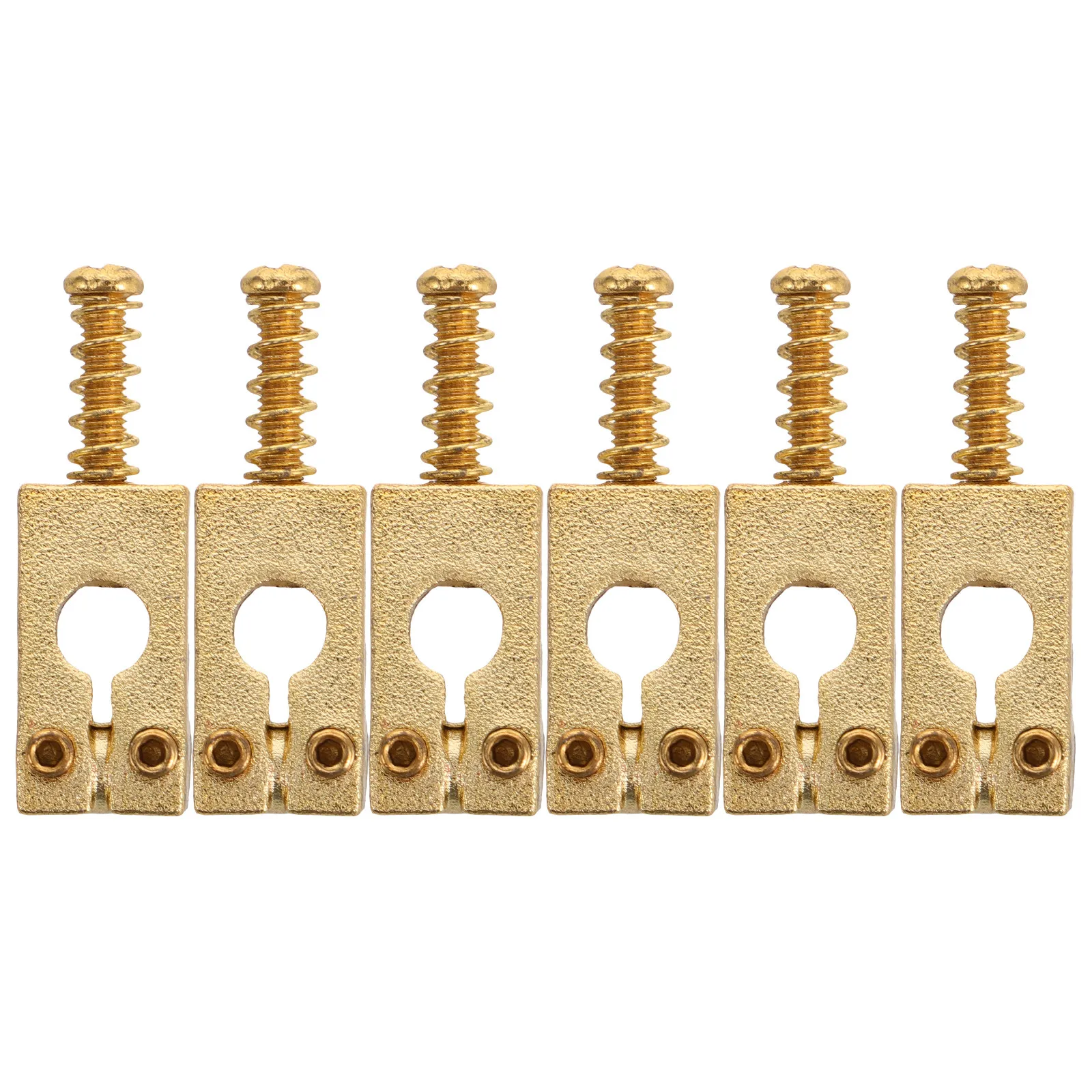 

6Pcs Electric Guitar Bridge Saddles Metal Tremolo Saddles Replacement Repair Parts Precision Stable Tuning Kit
