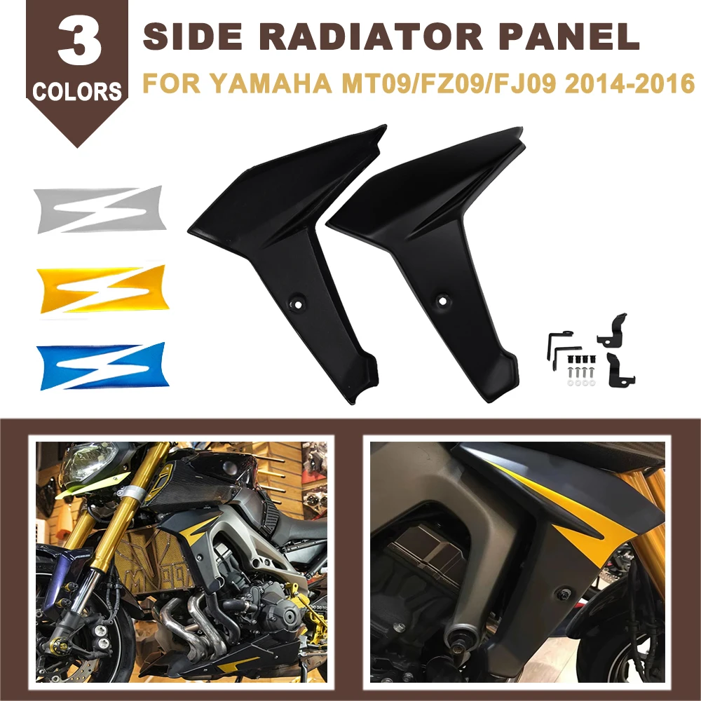 

Motorcycle Accessories Radiator Infill Panels Side Fairing Panel Plate Cover Guard For Yamaha MT09 FZ09 MT 09 FZ 09 2014-2016