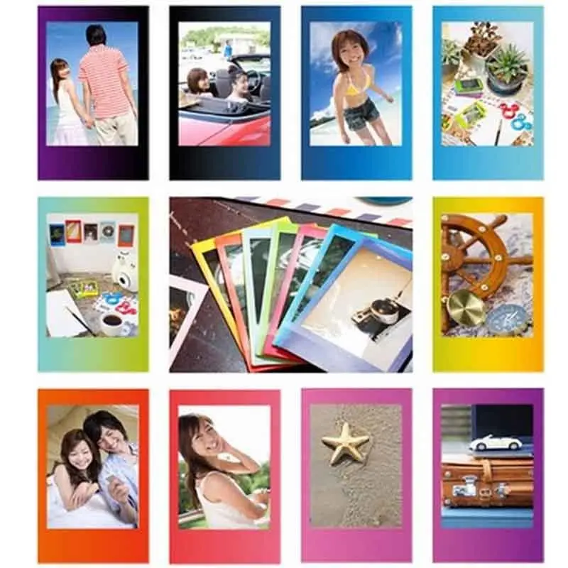 Original Fujifilm Instax Mini Film Mini 9 Photo Paper 10 Sheets White Monochrome Rainbow For Instant Mini 7s 8 70 90 Camera