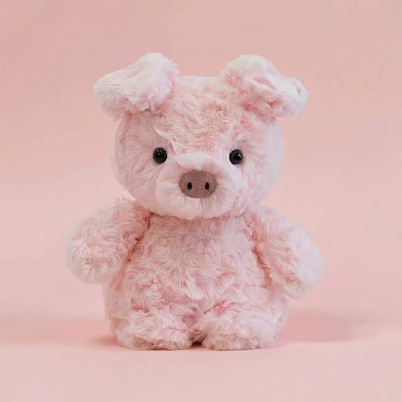

Cute Pink Pig Plush Toy Soft Fluffy Stuffed Doll With Sunflower Bib Kawaii Pillow For Kids Girls Birthday Gift Home Decor