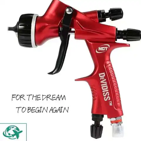 DEVIDISS HVLP NGT pro TE20 Lite Spray Gun Kit Professional 1.3mm Nozzle Car Paint Application Comfortable for All Car Paints