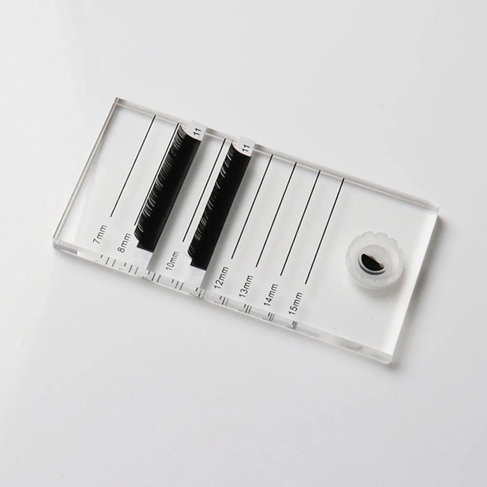 

2Pcs Transparent Eyelash Grafting Lash Holder Tray Reusable Professional Beauty Wear Resistant Lash Pallet Salon Home Makeup