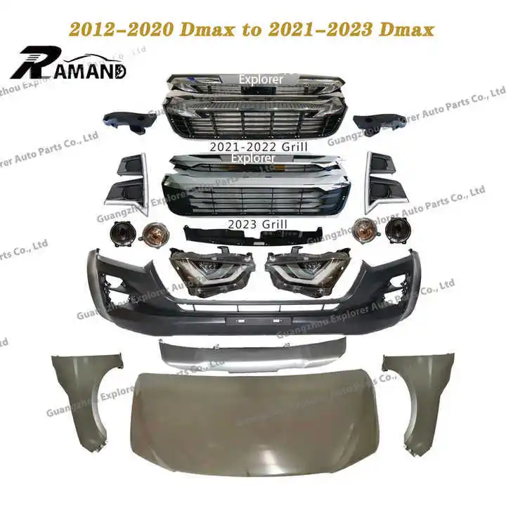 Car Body Kit For Dmax 2012-2018 2019 2020 Upgrade To Dmax 2022 Auto Body System Pickup Accessories For Dmax