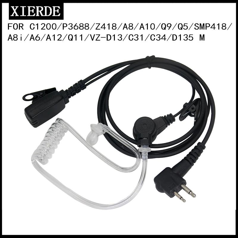 XIERDE Walkie Talkie Earpiece Headset With Mic For Motorola CP200 CP1200 CLS1110 CLS1410 CLS1450 GP300  GP3688  A8 Two Way Radio