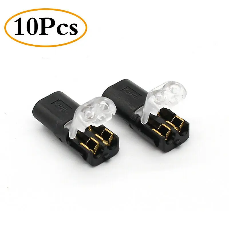 10pcs 12v Pluggable Car Auto Wire Cable Plug Waterproof Connector Strip Terminal Connection Clamp Block Vehicle Accessories