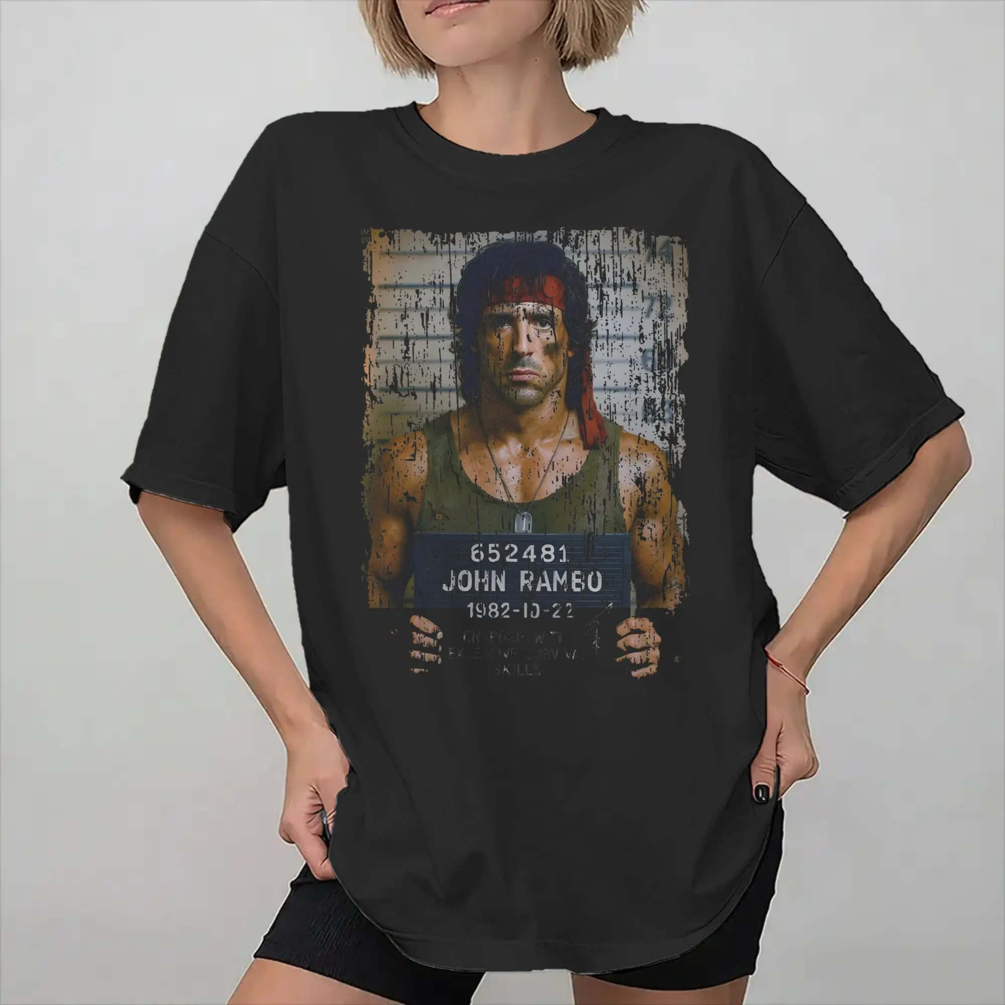Mens Womens John Rambos T Shirt Cotton Graphic Tee Shirts  Top Clothing
