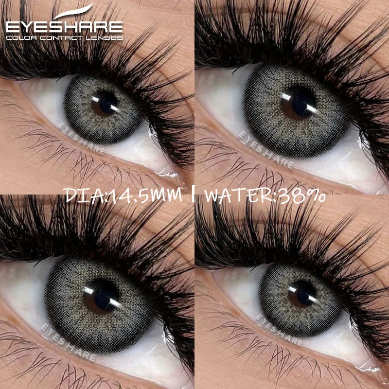 EYESHARE Color Contact Lenses for Eyes 2pcs Blue Eye Lenses Green Lenses Beautiful Pupil Yearly Makeup Cosmetic Eye Contact Lens