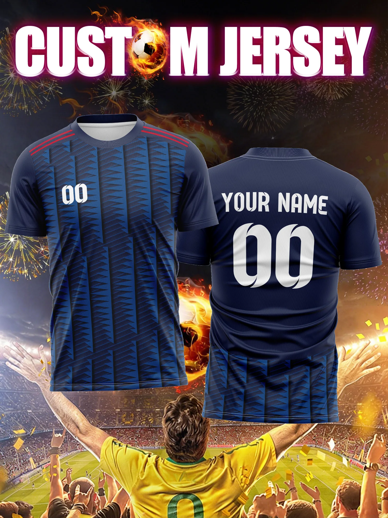 

Футболка для футбола с индивидуальным изображением, номером и именем, футболка с девизом команды, тренировочная форма с вдохновляющими фразами