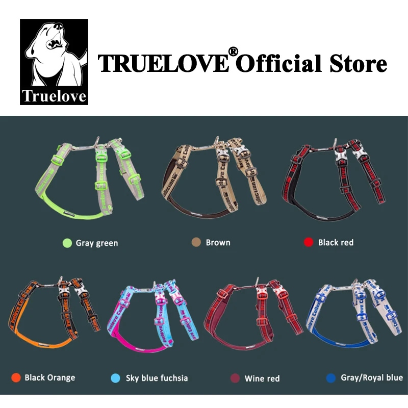 Truelove Double H Harness Neoprene Padding Durable Strong Reflective Gow in the Dark Aluminum Alloy Fitting Light Weight TLH6571