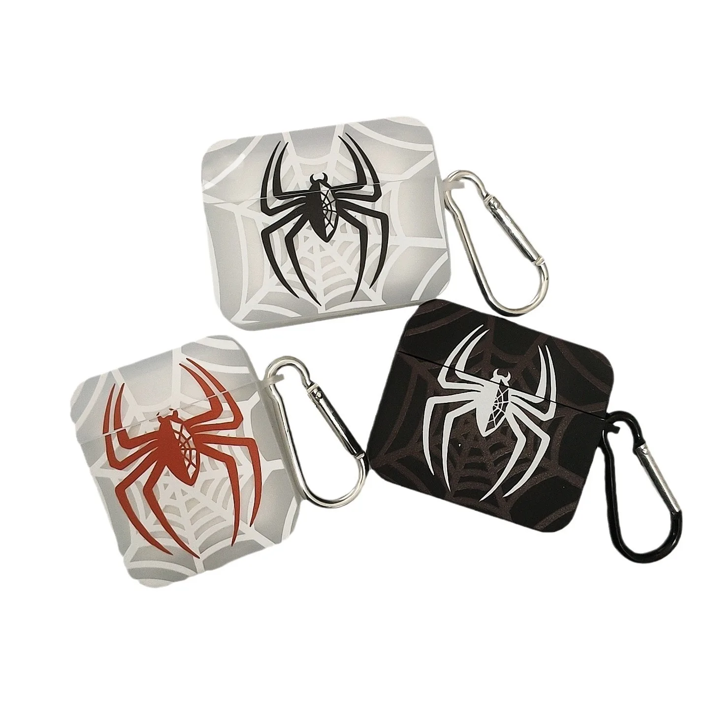 Airpods Case Pro 2 3 Case High Quality Wireless Headphones Airpods Case Anime Spider Case Spider Cartoon Pattern with Key Ring