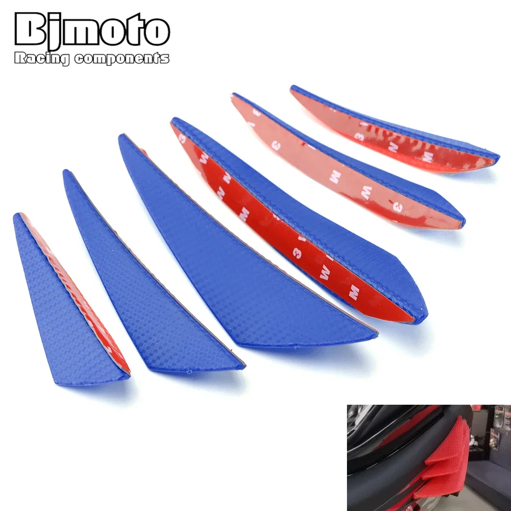 

1set 6pcs Motorcycle Front Fairing Aerodynamic Winglets Side Spoilers Decorative For Sport Bike Motorcycle