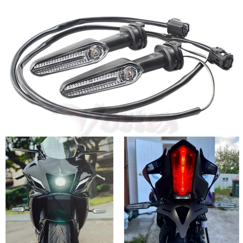 

Motorcycle LED Turn Signal Light Indicator Directional Flasher Lamp Accessories For YAMAHA YZF-R7 MT-07 TRACER700 R7 MT07 20-24