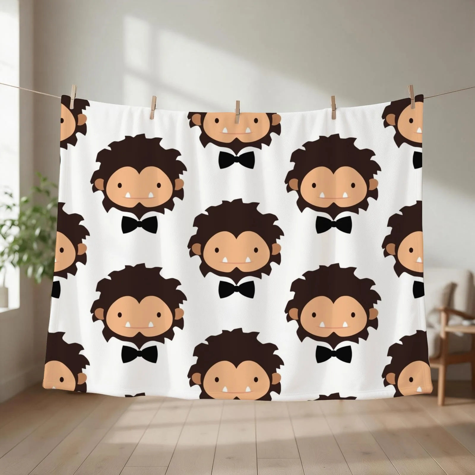 gaming gift bigfoot Sneaky Sasquatch party Throw Blanket couch cozy soft plush fuzzy picnic outdoor blanket