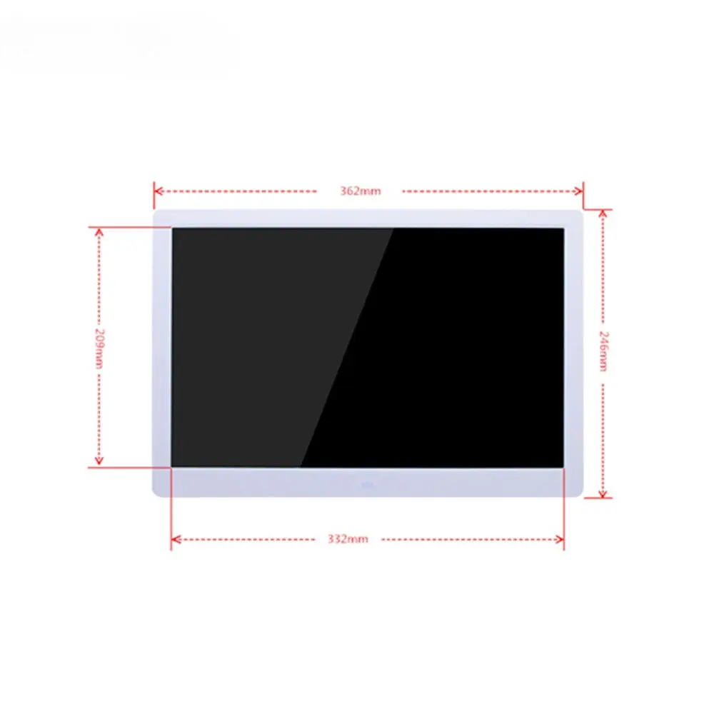 Cadre photo numérique intelligent à rotation automatique, grand écran LCD, montable au mur, 12 pouces