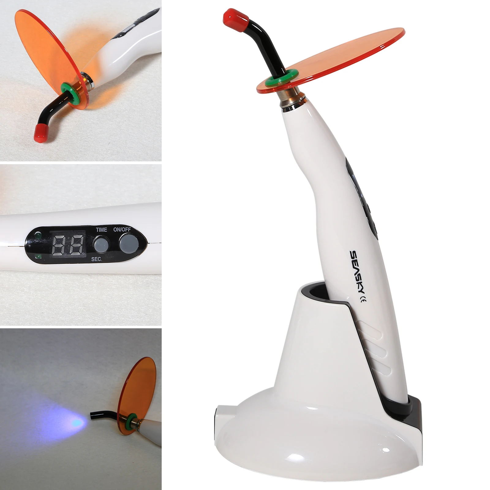 SEASKY Dentale Wireless Cordless Curing Light 5W LED Cure Lamp High LED-B