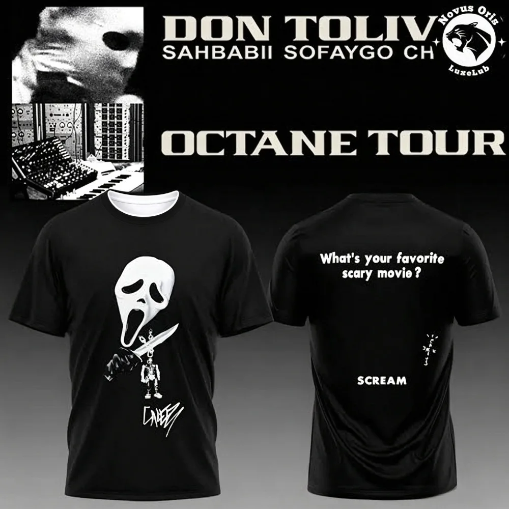 Don Toliver NitroUS-OCTANE World Tour Summer Men's and Women's Fashion T-shirt Comfortable Breathable High Quality Ins Y2k