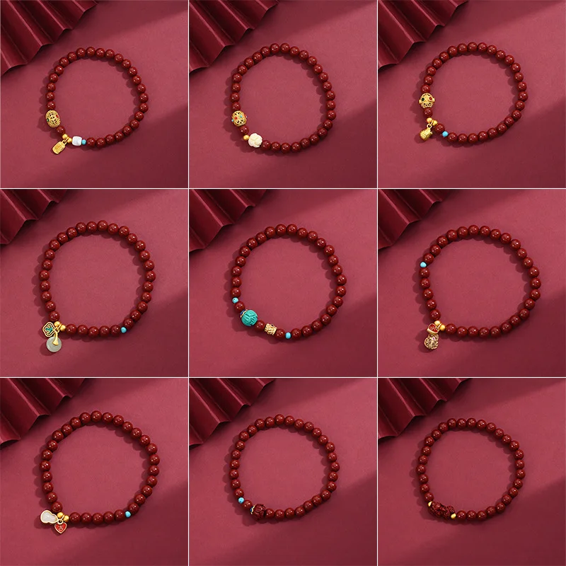 Women's red bracelet, beads good fortune and wealth