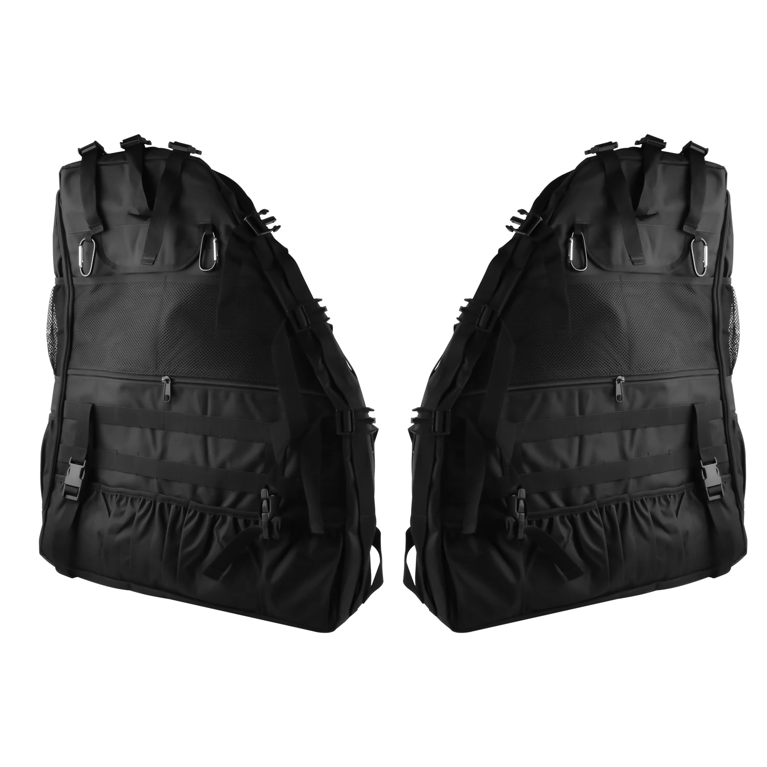 Roll Bar Storage Bag Cage Cargo For Jeep Wrangler JK JKU JL 4-Door 2007-2019 Saddle Bag Multi-Pocket Organizers Tool Storage Bag