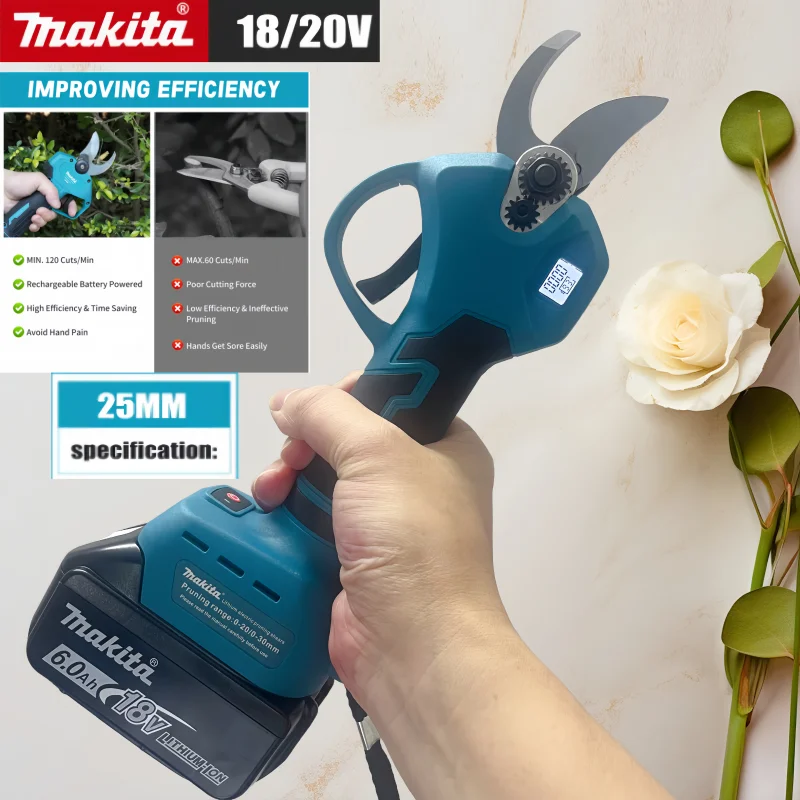 

Original Makita Battery 18V Pruning Shears Professional Brushless Electric Scissors Tree Branch Pruner Electric Garden Scissors