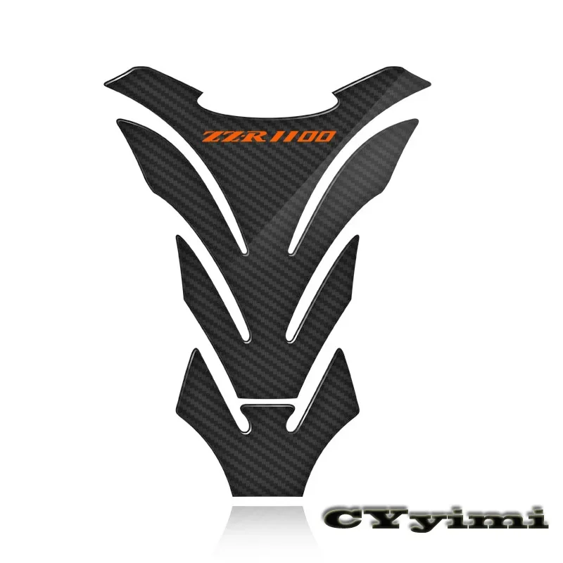 

3D Carbon Fiber Motorcycle Fuel Tank Pad Cover Protector Decal Stickers For ZZ-R1100 ZZR 1100