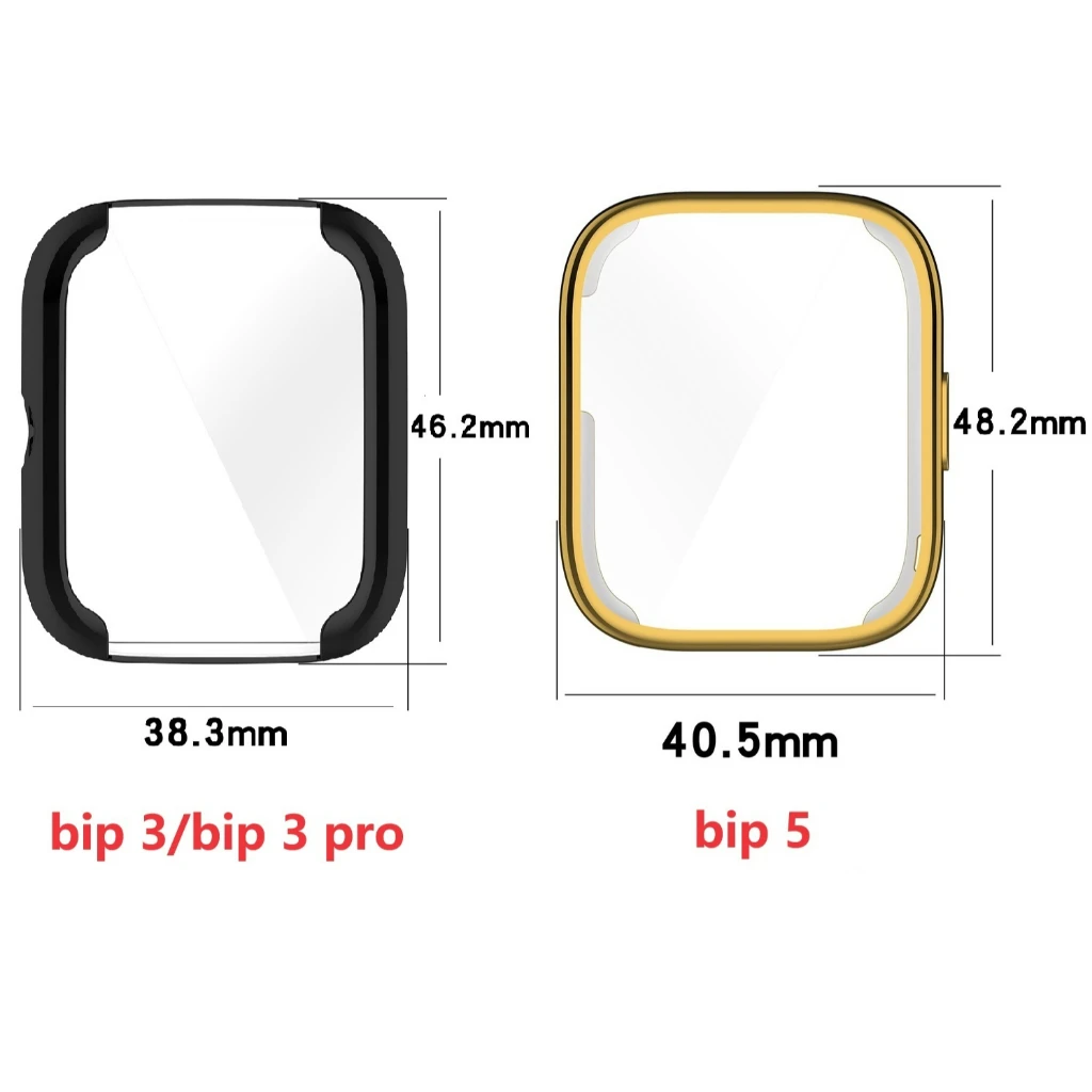 Чехол из ТПУ для Huami Amazfit Bip5 Bip3 Pro Bip 5 3 Pro, мягкая гальваническая защитная рамка для экрана часов, полное покрытие