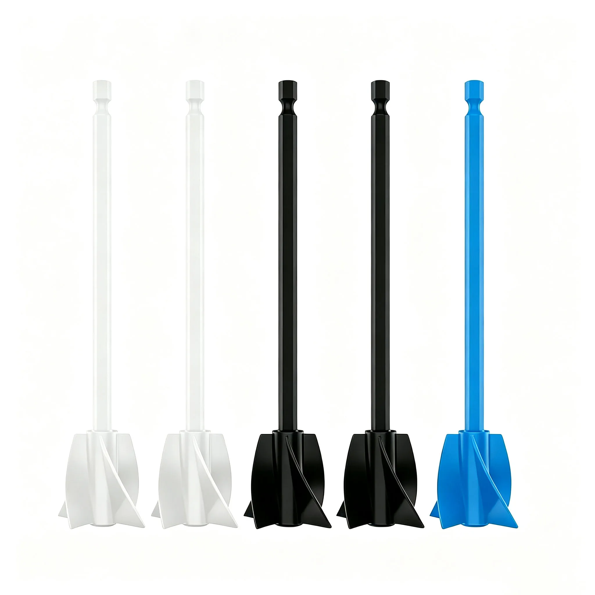 4/5Pcs Epoxy Resin Mixer For Drill 4-Leaf Spiral Mixing Paddle Attachment Reusable ABS Paint/ Stirrer For Glazes And Stains/
