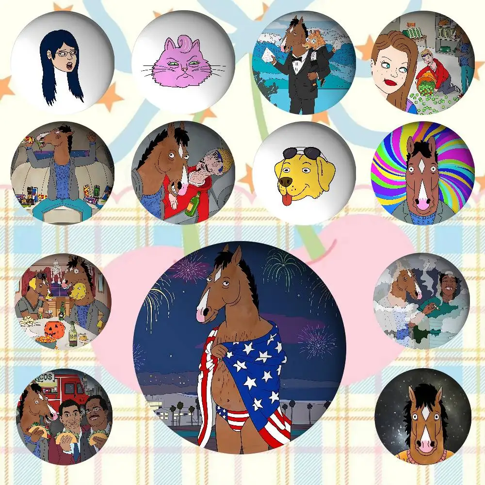 Cool B-BoJack Horseman Badges Tinplate Soft Button Pin Brooch Metal Badge Custom Jewelry Accessories Hat Bag Lapel