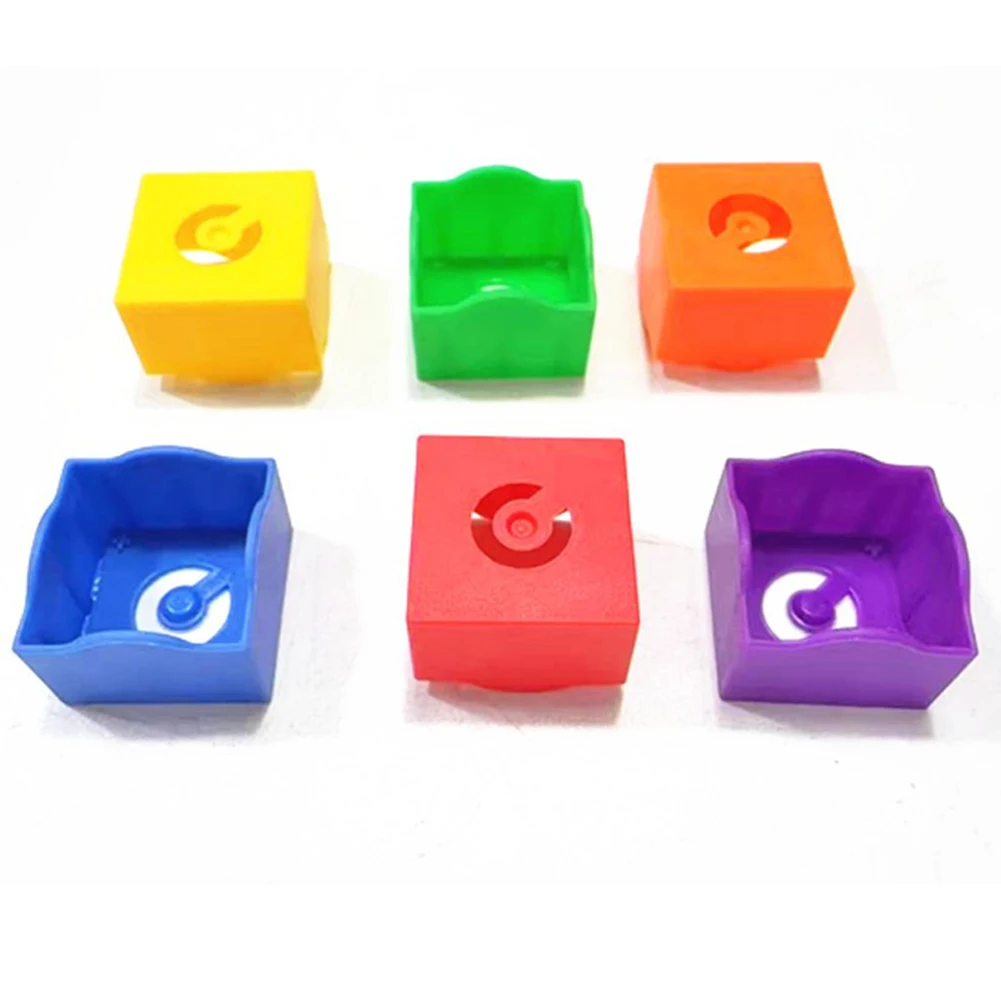 12 szt. Ochraniacze na kredki do snookera, plastikowe, 6 kolorów, kwadratowe, profesjonalne akcesoria bilardowe