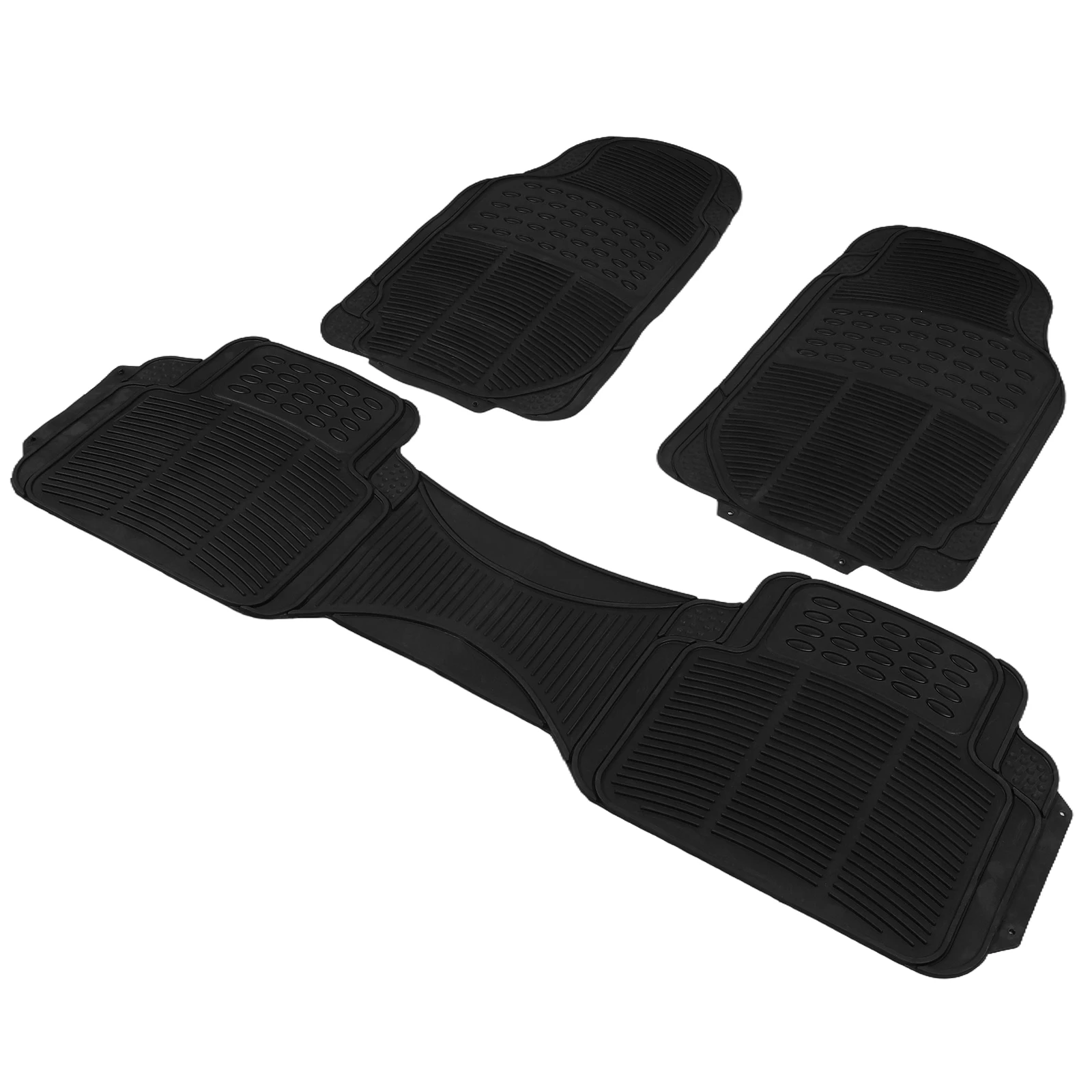 

3 Pieces All Weather Rubber Car Floor Mats Waterproof All Weather Car Mats Heavy Duty Rubber Car Mats for Cars Truck SUV