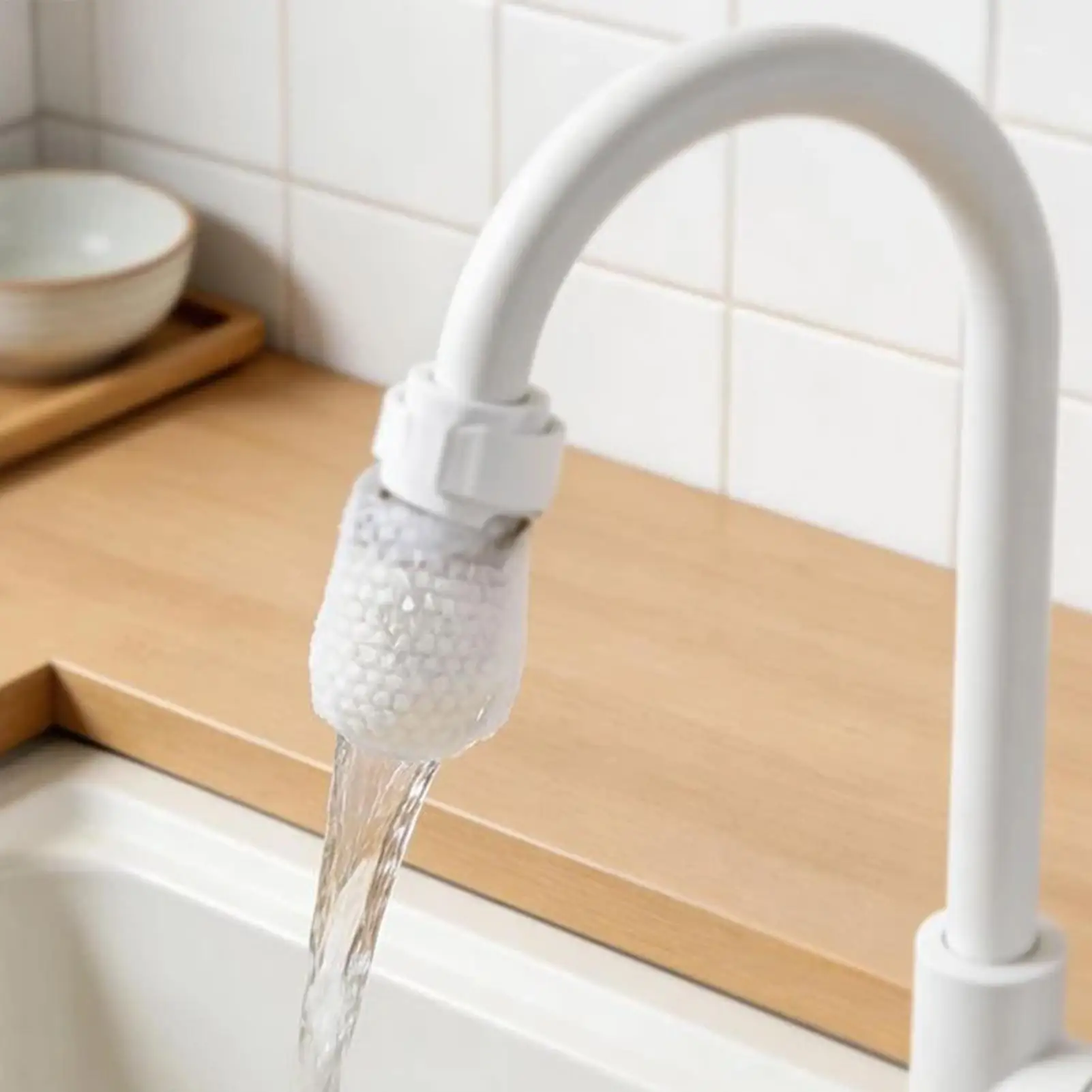 30PCS Faucet Filter Cotton Tap Water Filter Bag Faucet Anti Splash Tap Purifier Bag Kitchen Thickened Washable Sediment Bag